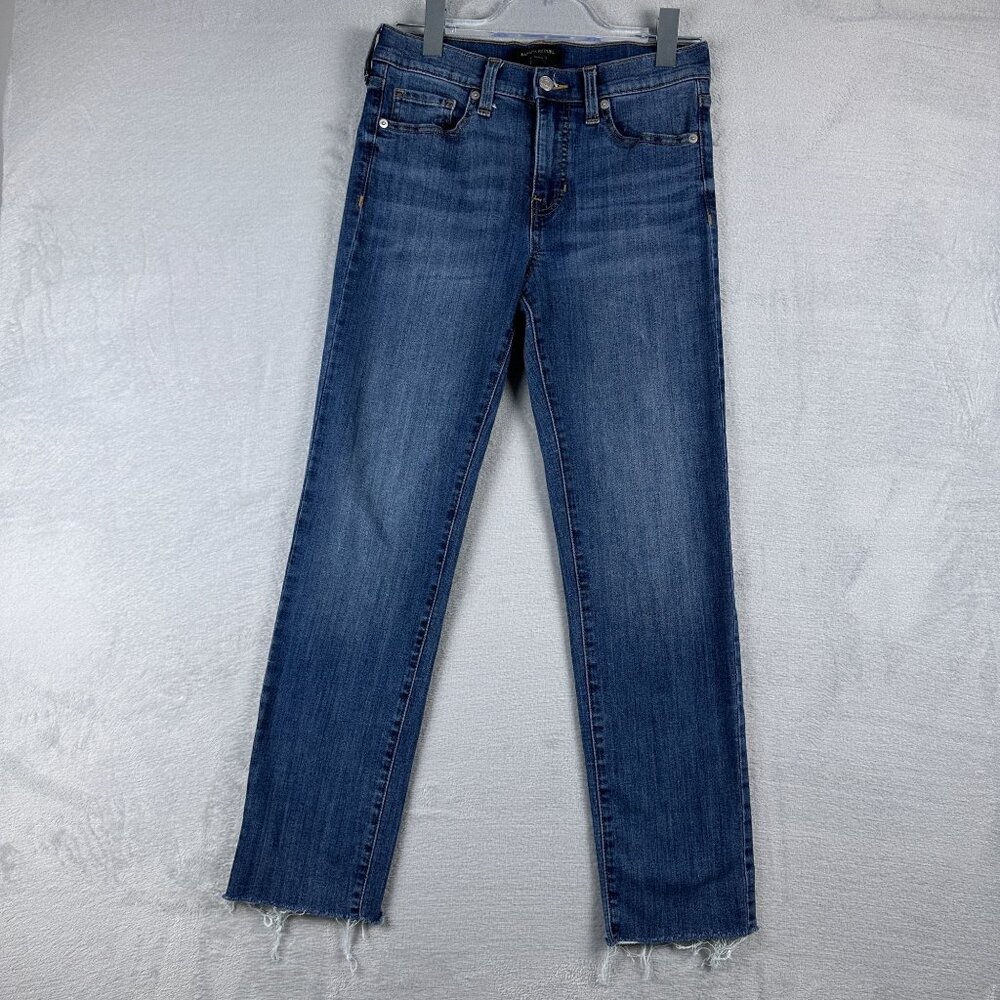 Banana Republic Slim Skinny Jeans Denim Raw Hem Women's Blue Size 25/0